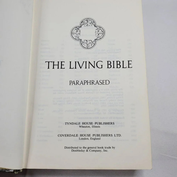The Living Bible Paraphrased Book Padded Hardcover Edition 1973 - Picture 6 of 9